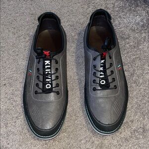 Men’s Charcoal and Black Dress Sneakers Casual Shoes Driving Shoes